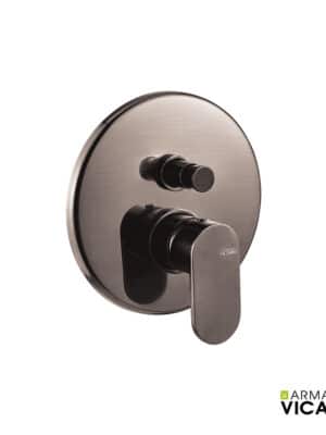 Μίκτης Εντοιχισμού 2 Εξόδων Slim Vicario Black Brushed