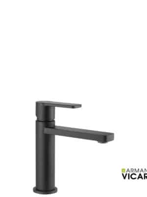 Μπαταρία Νιπτήρα με Βαλβίδα Clic-Clac Glam Vicario Black Matt