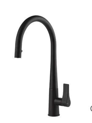 Μπαταρία Νεροχύτη Κουζίνας με Τηλέφωνο Ντους Proton Gessi Black Matt