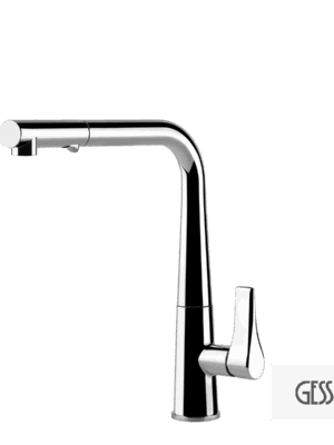 Μπαταρία Νεροχύτη Κουζίνας με Τηλέφωνο Ντους Proton Gessi Chrome