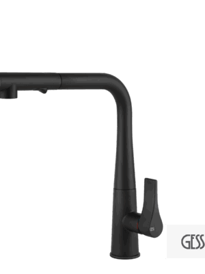 Μπαταρία Νεροχύτη Κουζίνας με Τηλέφωνο Ντους Proton Gessi Black Matt