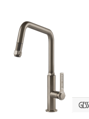 Μπαταρία Νεροχύτη Κουζίνας με Τηλέφωνο Ντους Officine Gessi Inox