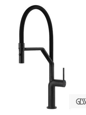 Μπαταρία Νεροχύτη Κουζίνας Stelo Gessi Black Matt