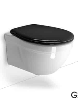 Λεκάνη Κρεμαστή CLASSIC/55 με κάλυμμα Soft Close MS87C Black, GSI White