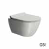 Λεκάνη Κρεμαστή Pura/50 Swirlflush με κάλυμμα MS86SC Super Slim Soft Close, GSI Cenere