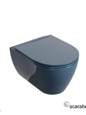 Λεκάνη Κρεμαστή GLAM/50,5 Twist με κάλυμμα Slim Soft Close, Scarabeo Ocean Glossy