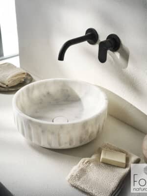 ΝΙΠΤΗΡΑΣ ΜΑΡΜΑΡΙΝΟΣ Φ39 H.14 FOSSIL CARRARA NUOVO