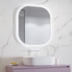 ΚΑΘΡΕΠΤΗΣ LED E30785CI SHARON WHITE 80x70cm