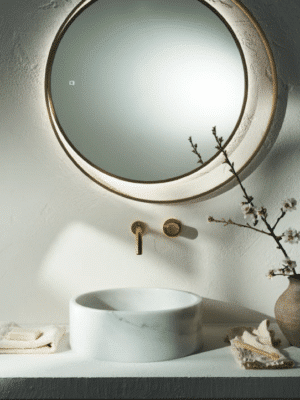 ΝΙΠΤΗΡΑΣ ΜΑΡΜΑΡΙΝΟΣ LUNO φ42 H.14 FOSSIL CARRARA NUOVO