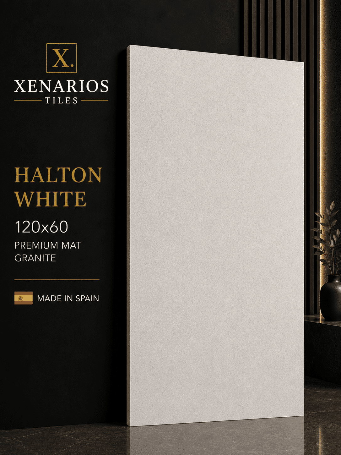 Halton White Matt 120×60 Γρανίτης Α’ ποιότητας [Alaplana]