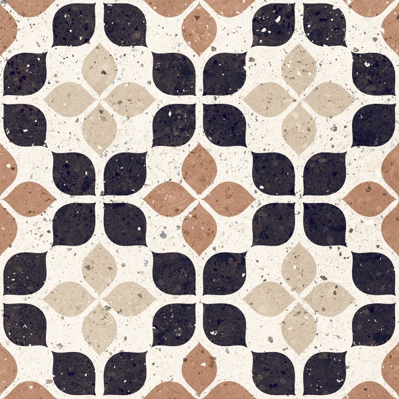 Frammenti Terracotta Fiore 20×20 Matt