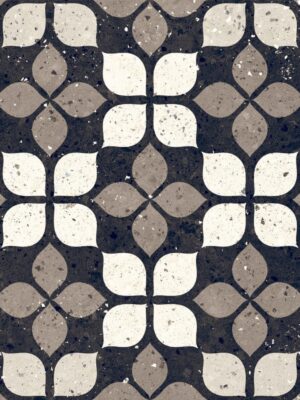 20FR08FI Frammenti Nero Fiore 20x20 Matt