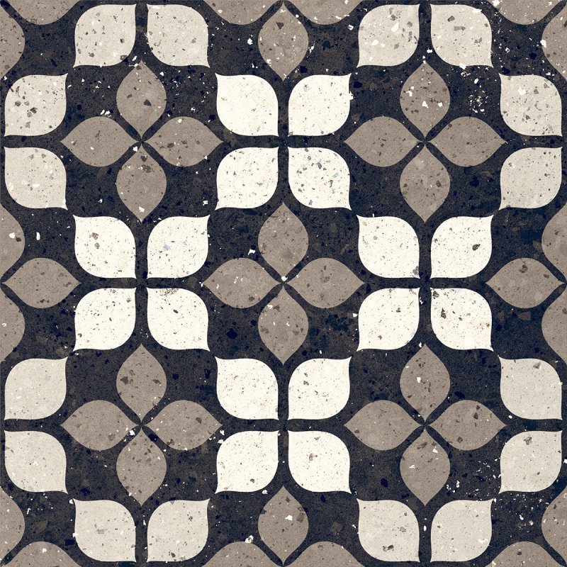 Frammenti Nero Fiore 20×20 Matt