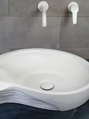KOCHILI 61 WHITE GLOSSY ΓΥΑΛΙΣΤΕΡΟΣ ΝΙΠΤΗΡΑΣ ΕΠΙΤΡΑΠΕΖΙΟΣ