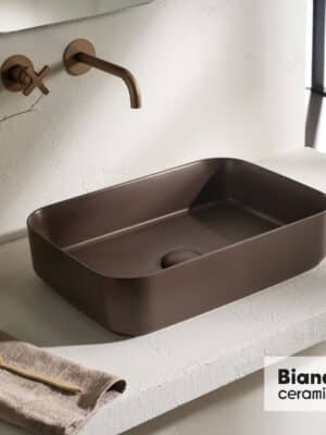 ΝΙΠΤΗΡΑΣ 50x36 BIANCO CERAMICA TAUPE MATT