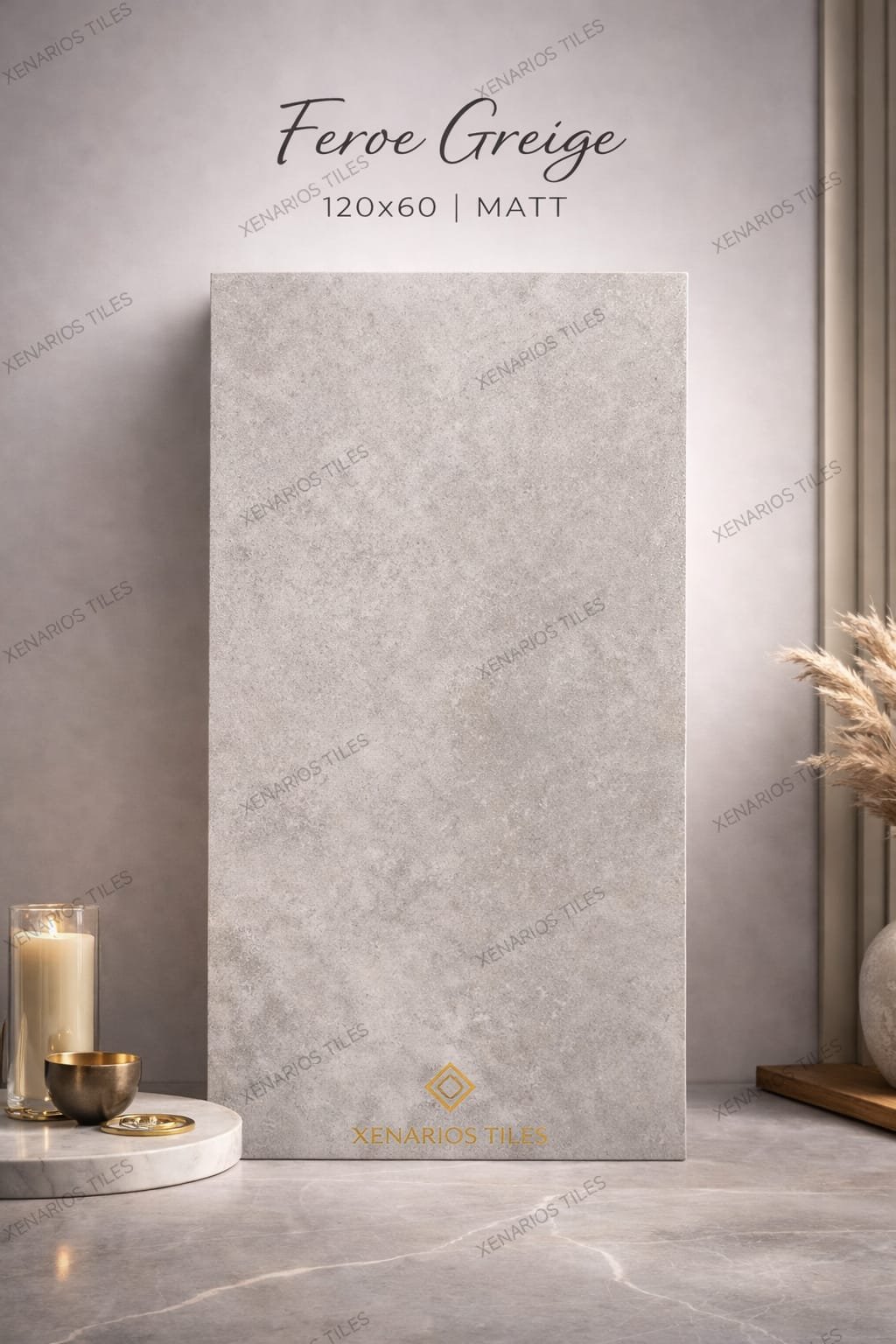Feroe Greige Matt Rettificato 60×120 Porcellanato Δαπέδου STN Ceramica