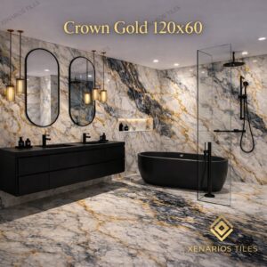 CROWN GOLD 60x120 Γυαλιστερό Rettificato Γρανιτοπλακάκι Α' ποιότητας Δαπέδου PPSX