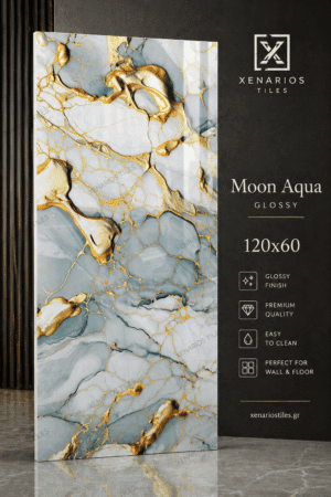 MOON AQUA 60x120 Γυαλιστερό Rettificato Γρανιτοπλακάκι Α' ποιότητας Δαπέδου PPSX