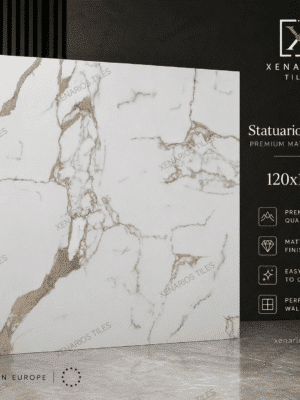 Statuario Supremo Peach 120x120 Premium Mat Γρανίτης Α΄Ποιότητας