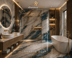 SILENCE AQUA 60x120 Γυαλιστερό Rettificato Γρανιτοπλακάκι Α' ποιότητας Δαπέδου PPSX