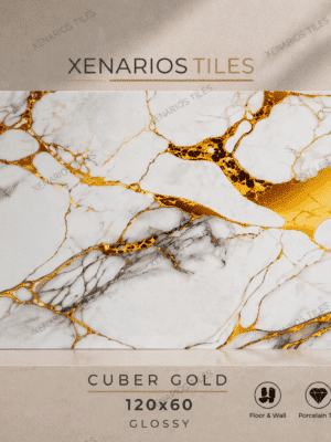 CUBER GOLD 60x120 Γυαλιστερό Rettificato Γρανιτοπλακάκι Α' ποιότητας Δαπέδου PPSX
