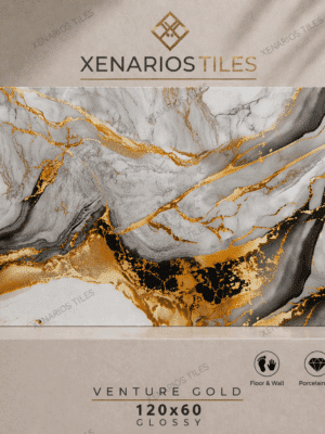 VENTURE GOLD GLOSSY 60x120 Γυαλιστερό Rettificato Γρανιτοπλακάκι Α' ποιότητας Δαπέδου PPSX