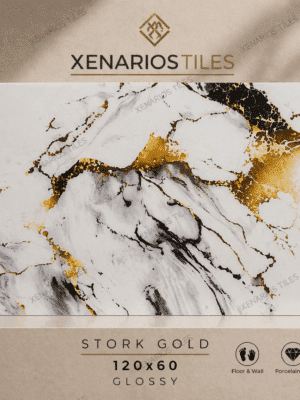 STORK GOLD 60x120 Γυαλιστερό Rettificato Γρανιτοπλακάκι Α' ποιότητας Δαπέδου PPSX