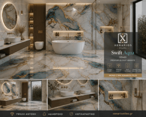 SWIFT AQUA 60x120 Γυαλιστερό Rettificato Γρανιτοπλακάκι Α' ποιότητας Δαπέδου PPSX