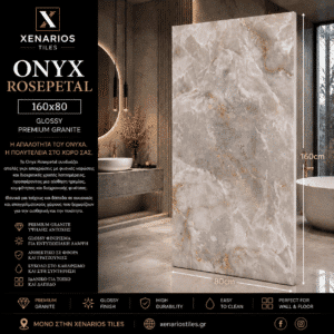 Onyx Rosepetal 160x80 Glossy Premium Granite