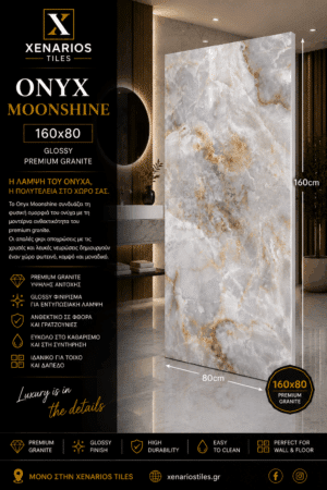 Onyx Moonshine 160x80 Glossy Premium Granite