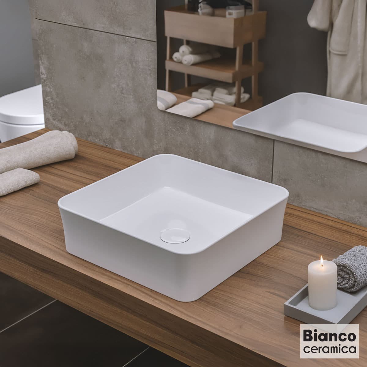 ΝΙΠΤΗΡΑΣ YORK 38,5×38,5 BIANCO CERAMICA WHITE