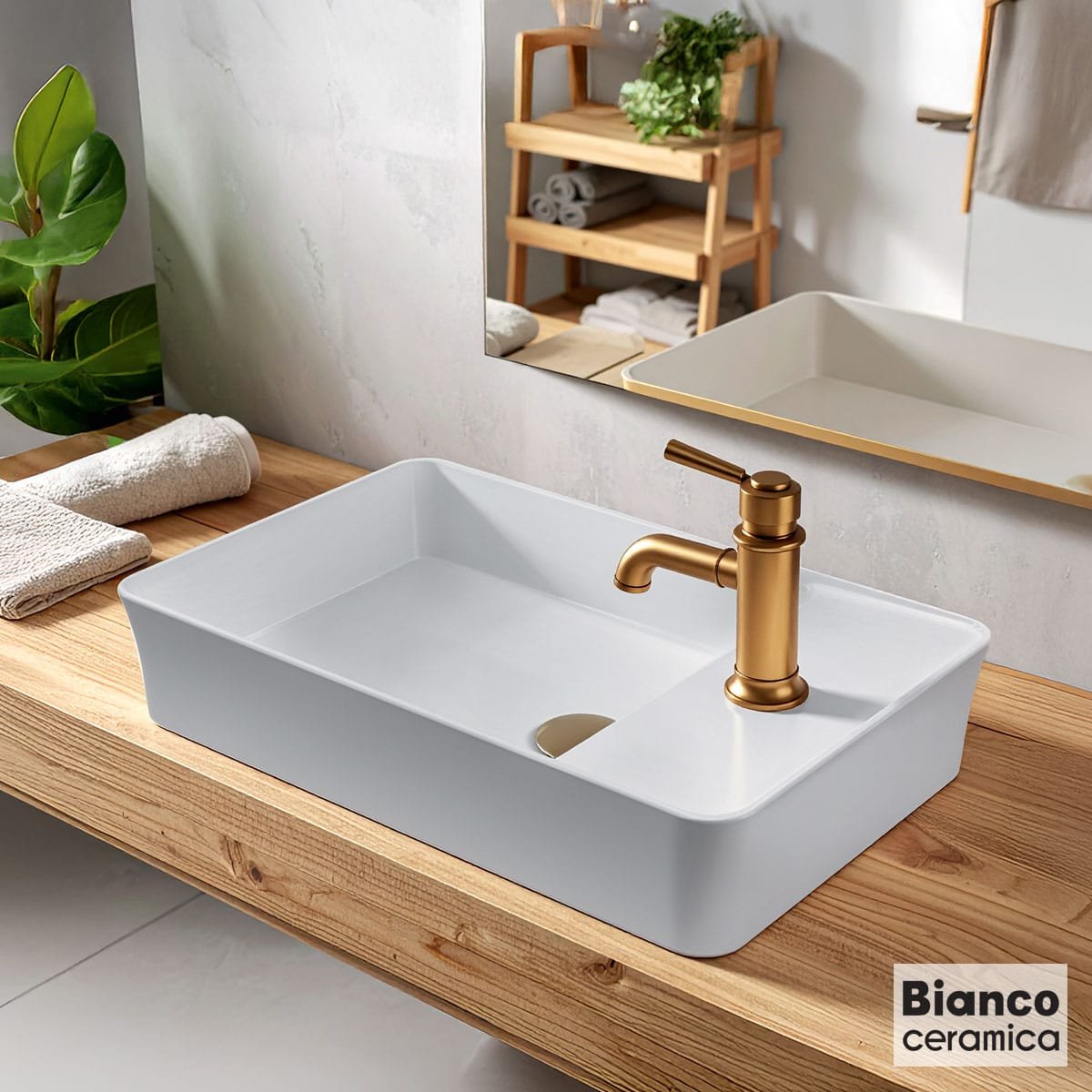 ΝΙΠΤΗΡΑΣ LINA 64×39,5 BIANCO CERAMICA WHITE