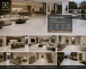 Calacatta Oro 120x120 Premium Glossy Γρανίτης Α΄Ποιότητας