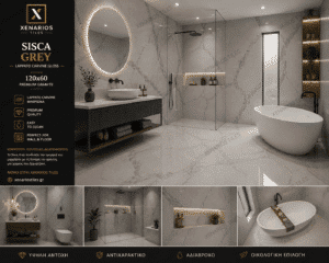 Sisca Grey Lappato Carvine Gloss 120x60 Γρανιτοπλακάκι Α' ποιότητας Δαπέδου PPSX