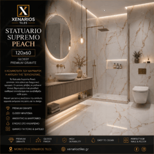 Statuario Supremo Peach 120x60 Glossy Premium Granite