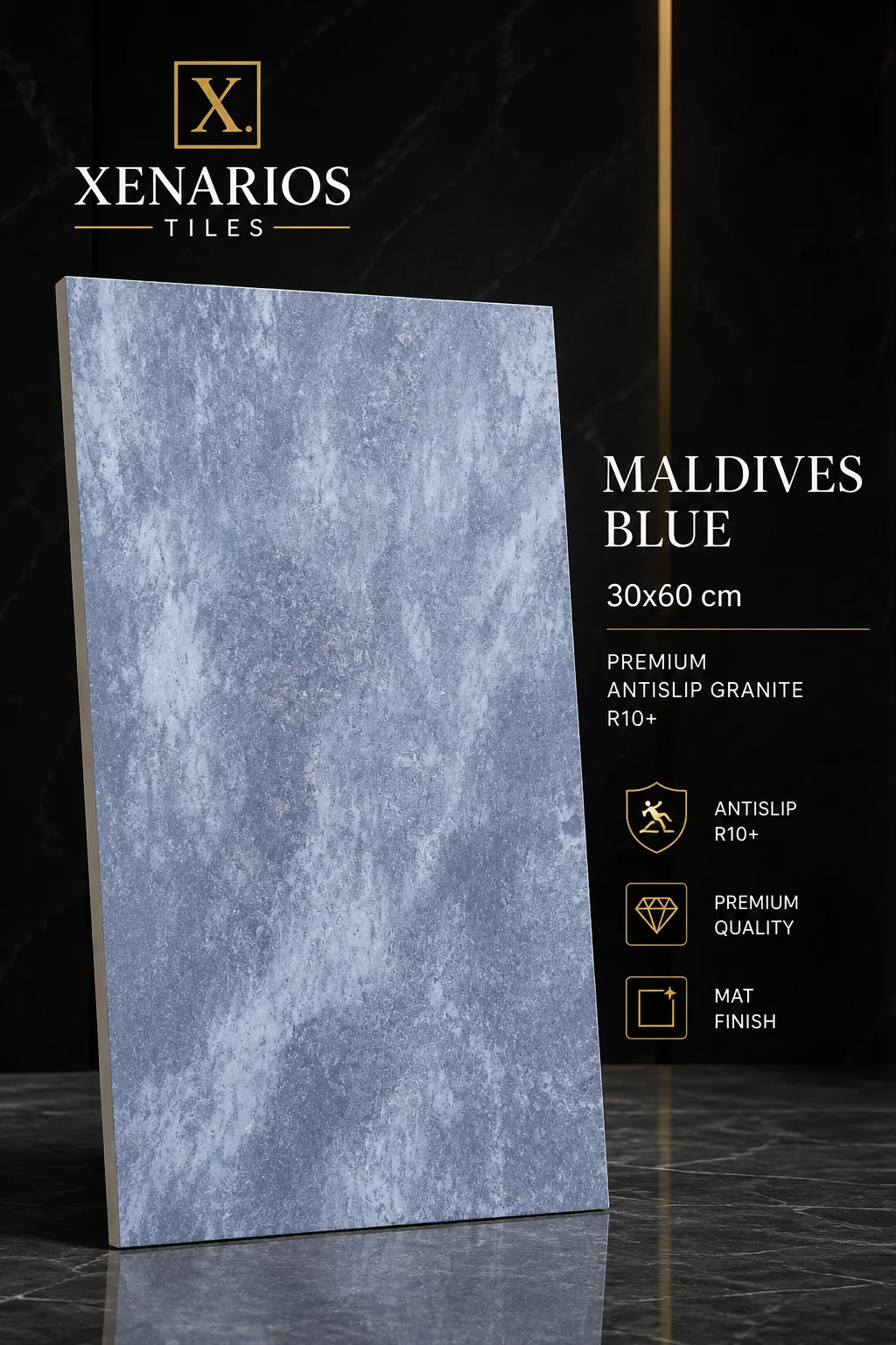 MALDIVES BLUE 30X60 PREMIUM ANTISLIP GRANITE R10+