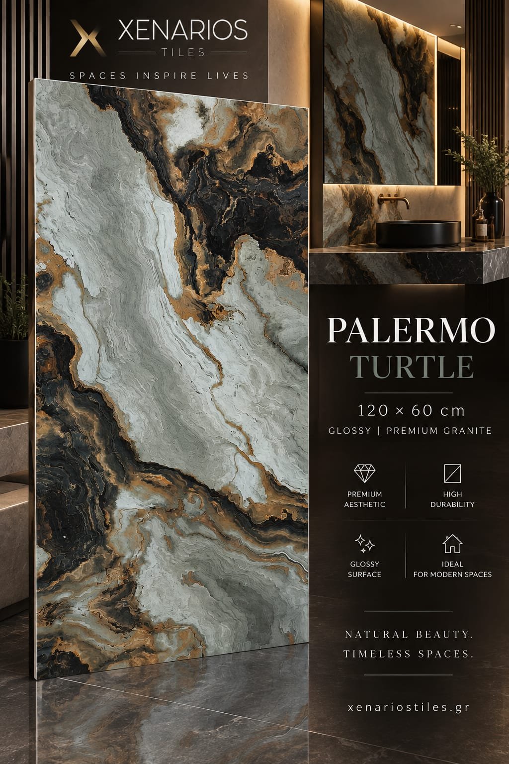 PALERMO TURTLE 120X60 GLOSSY PREMIUM GRANITE