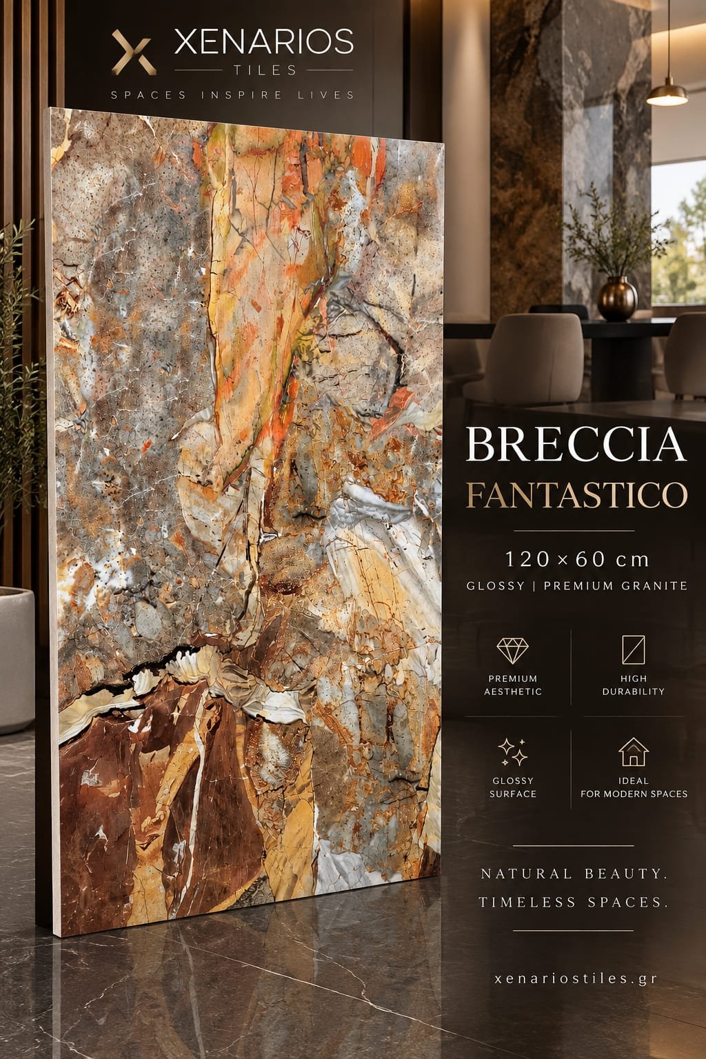 BRECCIA FANTASTICO 120X60 GLOSSY PREMIUM GRANITE