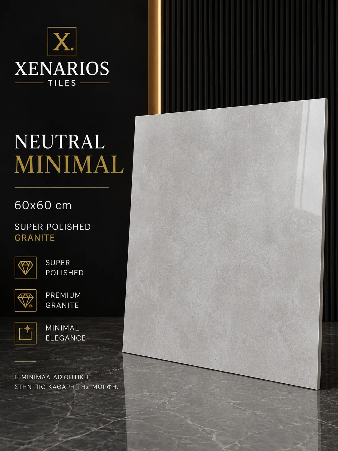NEUTRAL MINIMAL premium polished granite 60×60