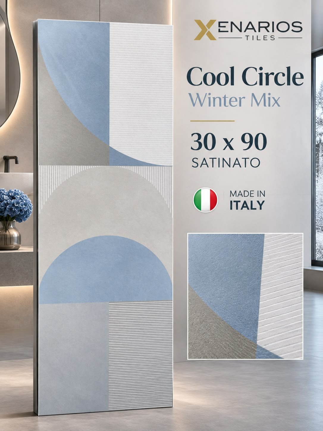 COOL CIRCLE WINTER MIX DECOR 30X90 MADE IN ITALY
