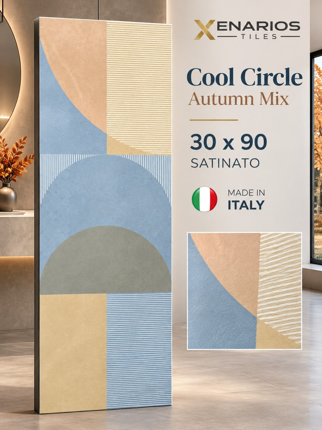 COOL CIRCLE AUTUMN MIX DECOR 30X90 MADE IN ITALY