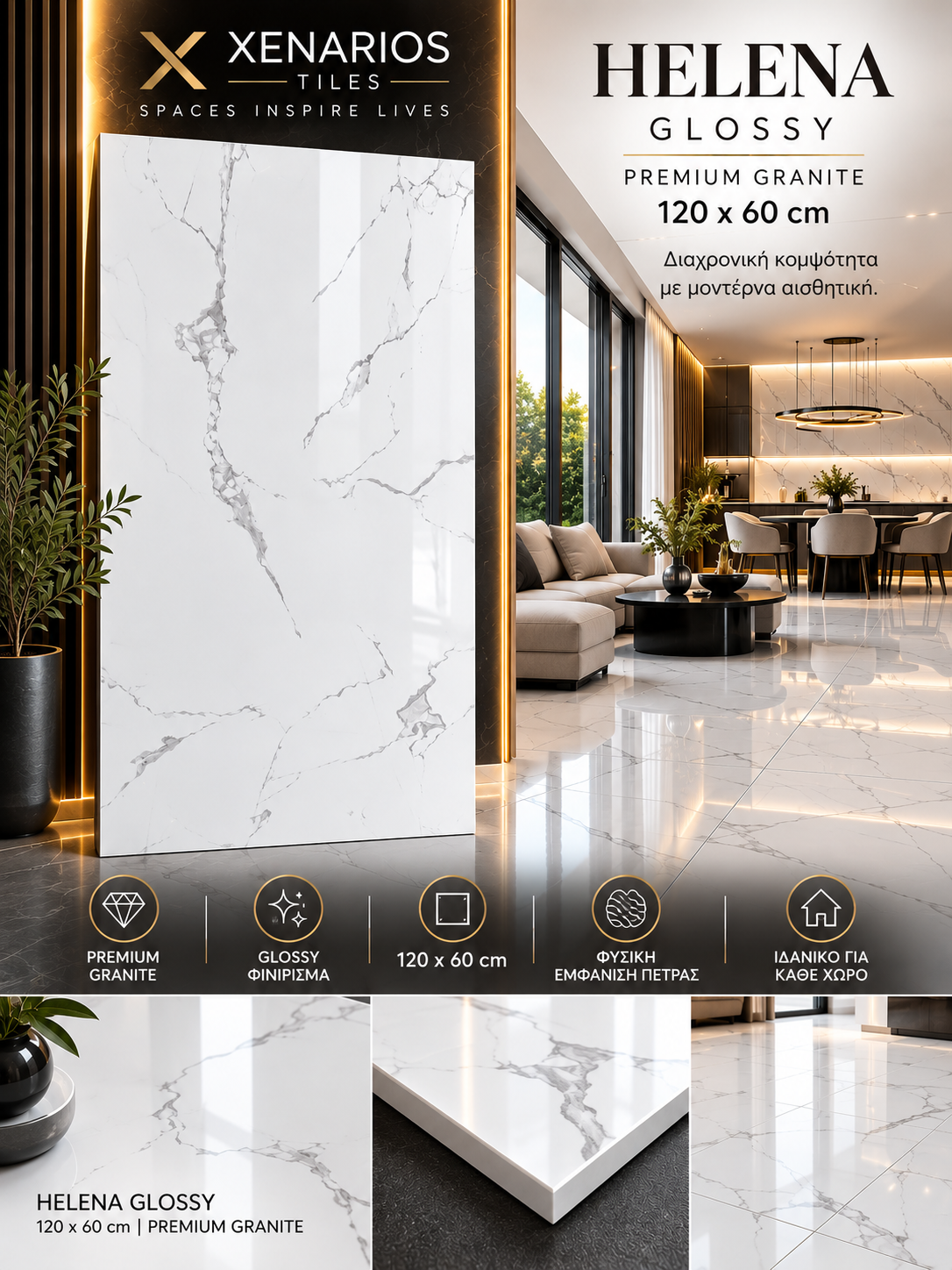 HELENA GLOSSY PREMIUM GRANITE NANOTECH 120X60